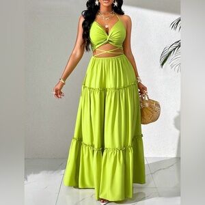 Vibrant Green Maxi Dress